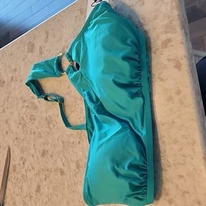 One shoulder green swim top